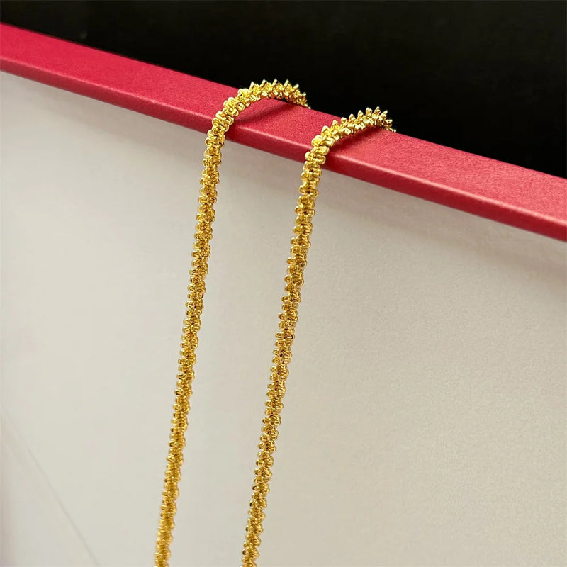 Man 3mm Twisted Chain Necklace 24inch Hip Hop Jewelry