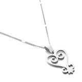 SANKOFA Adinkra Symbol Pendant Necklace - Stainless Steel