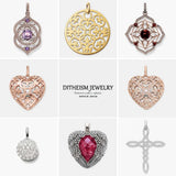 Sterling Silver Ornament Pendant for Women Girls Necklace Gift