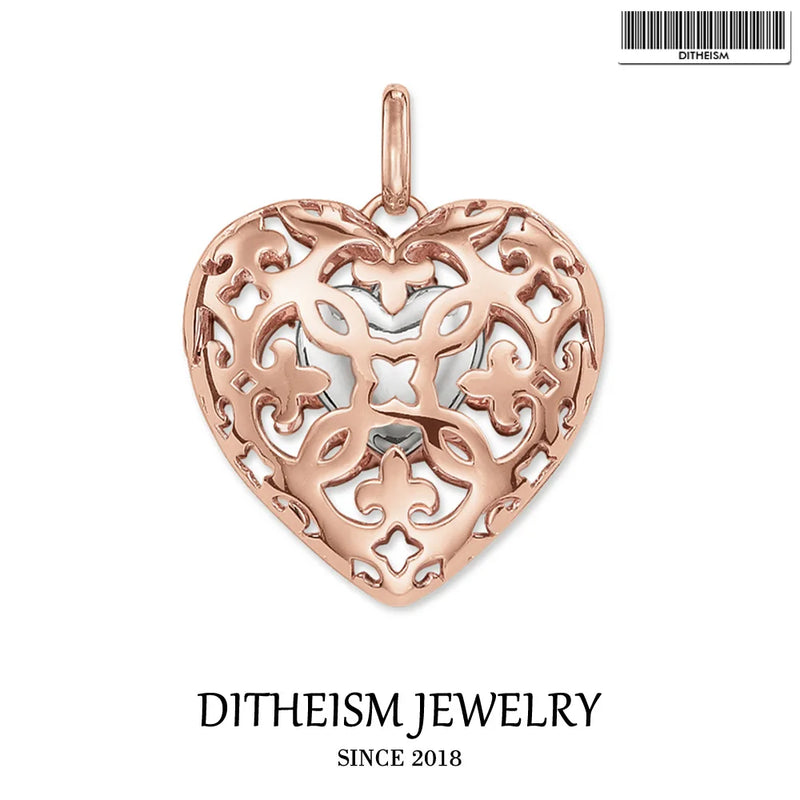 Sterling Silver Ornament Pendant for Women Girls Necklace Gift