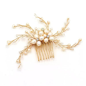 Pearl Crystal Wedding Hair Combs Bridal Headpiece