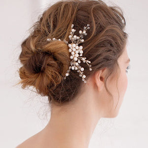 Pearl Crystal Wedding Hair Combs Bridal Headpiece