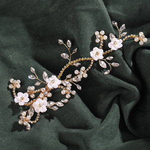 Pearl Flower Crystal Hair Clip for Bride Wedding
