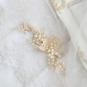Bridal Comb Leaf Headpiece Wedding Hair Ornament
