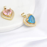 Heart Shape Pink Zircon Pendant for Women