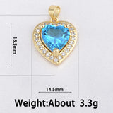 Heart Shape Pink Zircon Pendant for Women