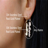 Personalized Name Earrings BFF Gift Jewery Nameplate Drop Earring
