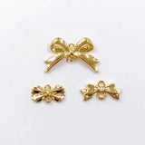Plated Bow-knot Earring Eardrop Copper Pendant Accessories Necklace Charms