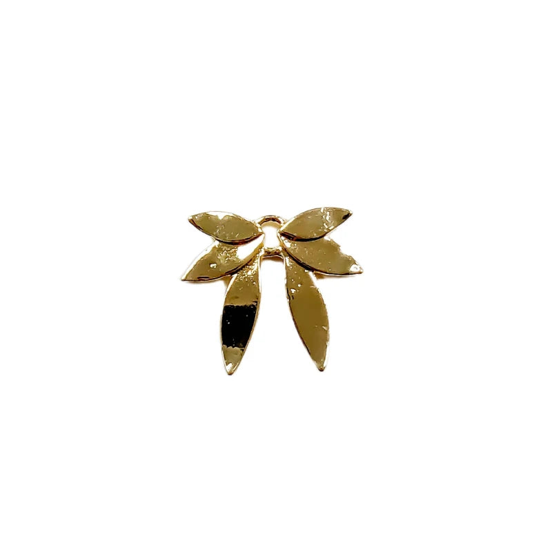 Plated Bow-knot Earring Eardrop Copper Pendant Accessories Necklace Charms