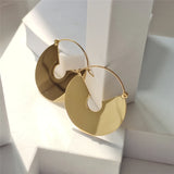 Stainless Steel Circle Geometric Hoop Earrings for Party