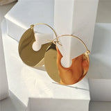 Stainless Steel Circle Geometric Hoop Earrings for Party