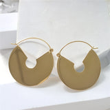 Stainless Steel Circle Geometric Hoop Earrings for Party