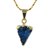 Reiki Healing Geode Druzy Agate Pendant Crystal Stone DIY Necklace Women Jewelry
