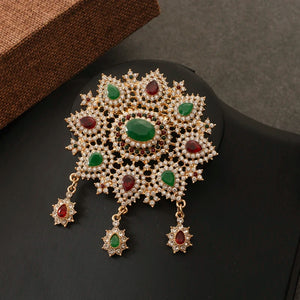 Crystal Rhinestone Brooch Moroccan Tassel Women Accessory