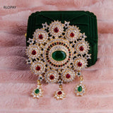 Crystal Rhinestone Brooch Moroccan Tassel Women Accessory