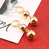 Round Ball Beads Earrings Wedding Engagement Jewelry