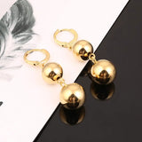 Round Ball Beads Earrings Wedding Engagement Jewelry