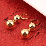 Round Ball Beads Earrings Wedding Engagement Jewelry
