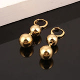Round Ball Beads Earrings Wedding Engagement Jewelry