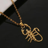 Scorpion Zodiac Constellation Pendant Necklace Astrology Chain Jewelry