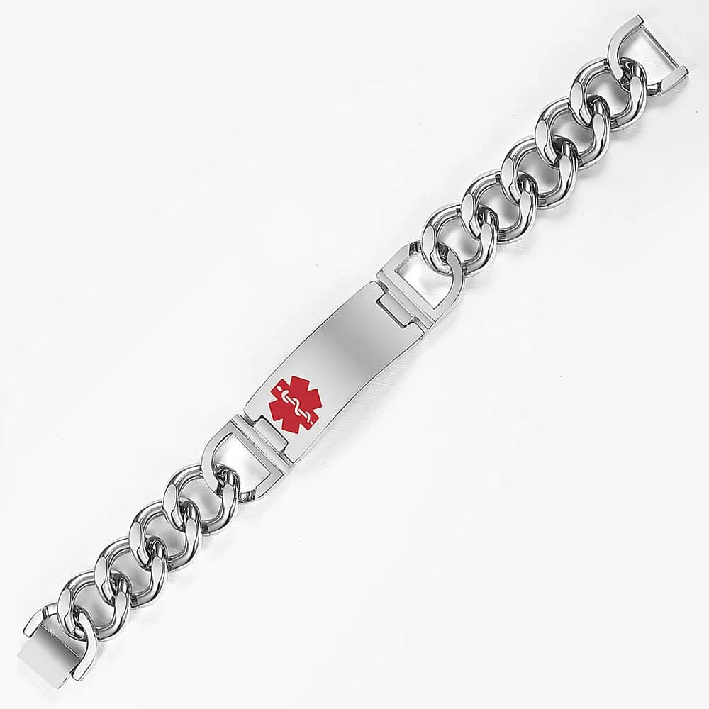 Stainless Steel Silver Bracelet for Men Women