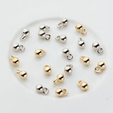 200pcs/lot Silver CCB Round Ball Tail Extender Chain Charms Beads 3*6MM