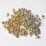 200pcs/lot Silver CCB Round Ball Tail Extender Chain Charms Beads 3*6MM