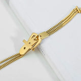 Silver Titanium Steel Bracelet with Box Chain for Women