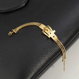 Silver Titanium Steel Bracelet with Box Chain for Women