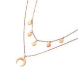Layered Long Necklace for Women Charm Choker Jewelry Christmas