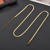 Snake Blade Chain Necklace 3/4/5mm Stainless Steel Punk Choker C045