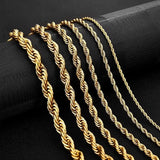 Stainless Steel Chain Necklace Link Choker for Men Women 50/55/60 cm
