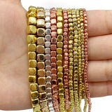 Natural Stone Pendant Hematite Spacer Loose Beads for Jewelry Making DIY