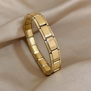 Square Elastic Stainless Steel Bracelet for Women