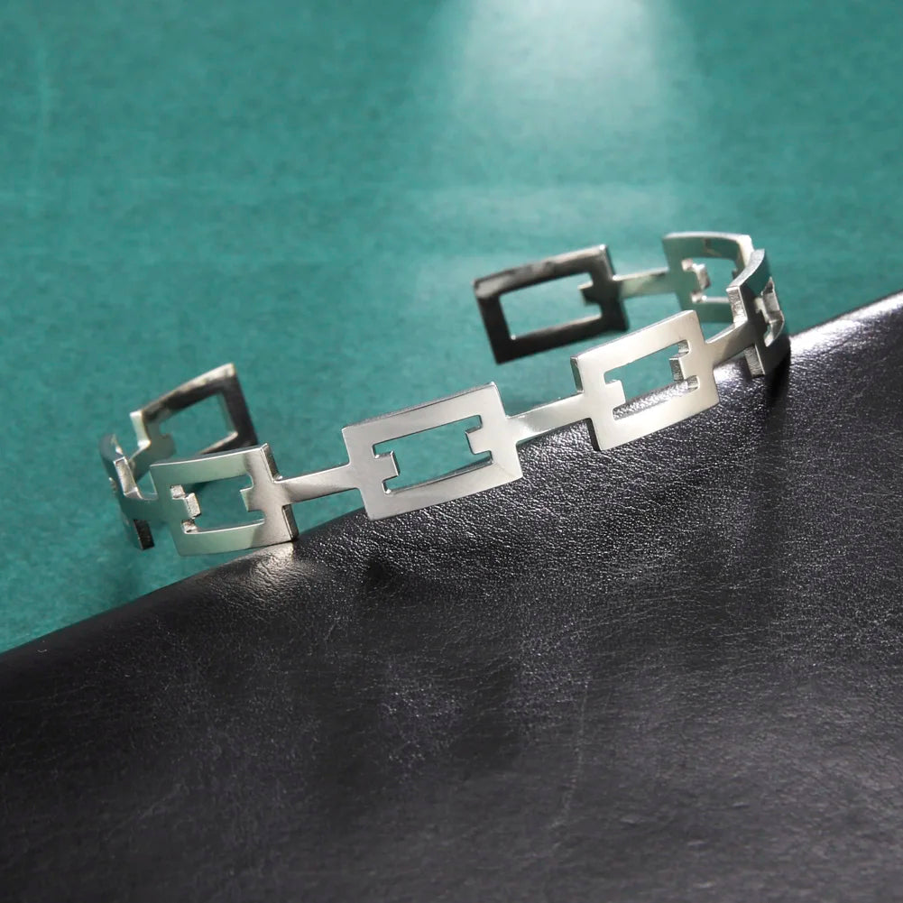 Stainless Steel Bangles Bracelet for Women Jewelry Lover Birthday Gift