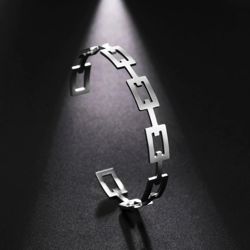 Stainless Steel Bangles Bracelet for Women Jewelry Lover Birthday Gift