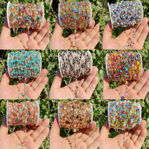 Stainless Steel Chain Evil Eye Charms Pearl Beads DIY Necklace Anklets Bracelet