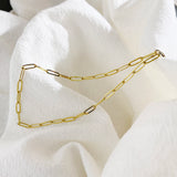 Stainless Steel Necklace for Women Long Link 50cm Woman's Pendant