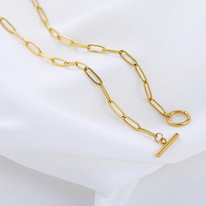 Stainless Steel Necklace for Women Long Link 50cm Woman's Pendant