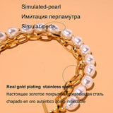 Charm Bracelet for Women Double Layers Link Chain Bangle Pulseras Femme