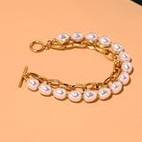 Charm Bracelet for Women Double Layers Link Chain Bangle Pulseras Femme