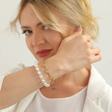 Charm Bracelet for Women Double Layers Link Chain Bangle Pulseras Femme