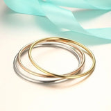 Stainless Steel Cuff Bracelet for Women, Plain Slip Bangle