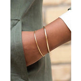 Stainless Steel Cuff Bracelet for Women, Plain Slip Bangle