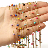 Stainless Steel Oval Wire Wrap Rosary Chain Beads for Anklet