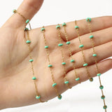 Stainless Steel Oval Wire Wrap Rosary Chain Beads for Anklet