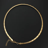 Stainless Steel Heart Choker Necklaces Chunky Snake Chain Statement Jewelry