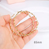 Stainless Steel Large Hoop Earring 80mm Thread E0153
