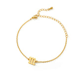 Stainless Steel Lucky Angel Number Charm Bracelet