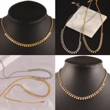 Coin Charm Chain Necklace Women Stainless Steel Choker Jewelry